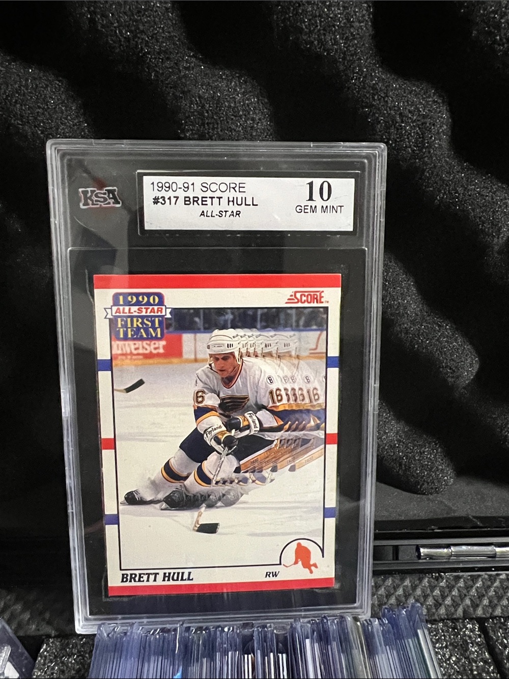 1990-91 Score Brett Hull All-Star Hockey Card